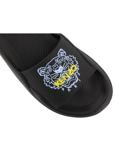 Shop Kenzo Slide Sandalas In Black