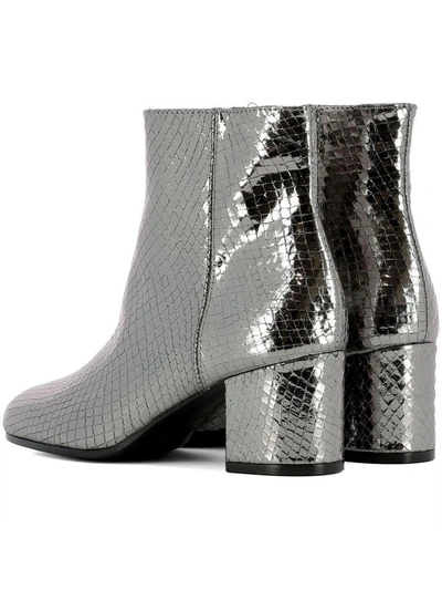 Shop Paris Texas Silver Leather Ankle Boots