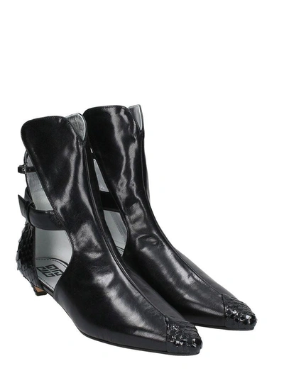 Shop Givenchy Cut-out Ankle Boots In Black