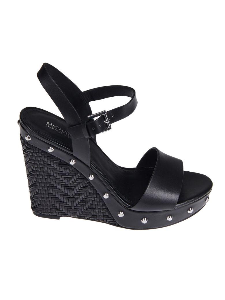 Michael Kors Studded Wedge Sandals In 