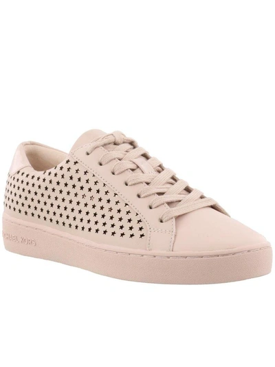 Shop Michael Kors Irving Sneakers In Soft Pink