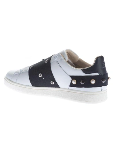 Shop Moa Master Of Arts Moa Multiple Eyelets Sneakers In White-black