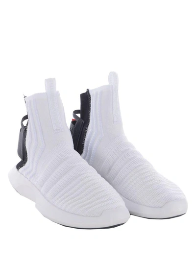 Shop Adidas Originals Sock Adv Primeknit Sneakers In Bianco/nero