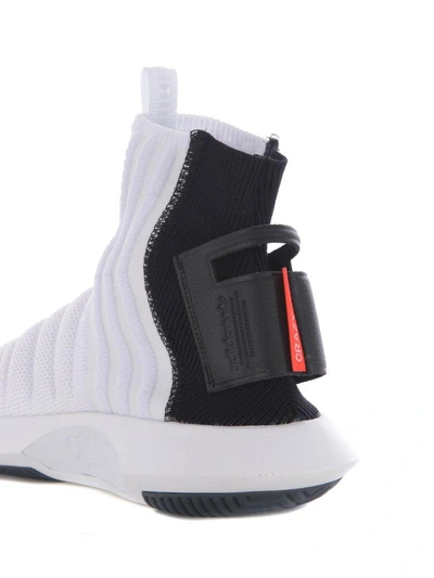Shop Adidas Originals Sock Adv Primeknit Sneakers In Bianco/nero