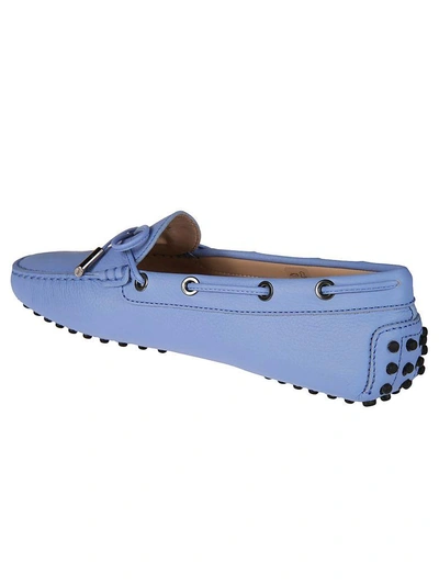 Shop Tod's Gommino Loafers In Sky Blue