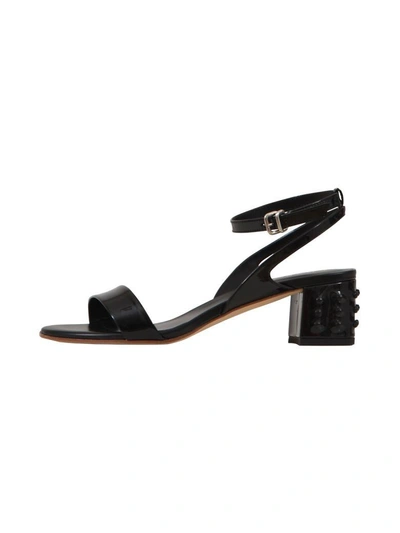 Shop Tod's Sand Strappy Sandal In Black