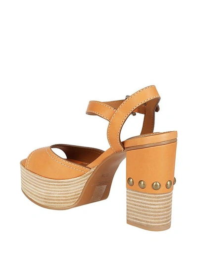 Shop See By Chloé See By Chloe Classic Wedge Sandals In Pergamena