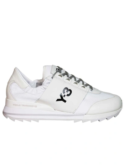 Shop Y-3 Crystal White Rhita Sport Low Sneakers