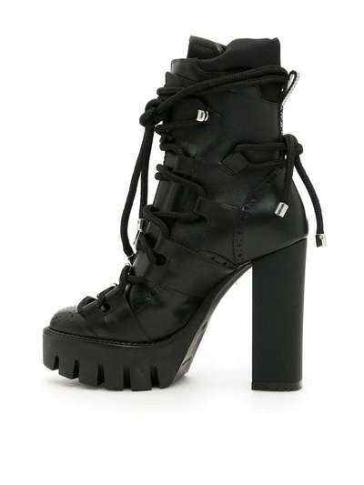 Shop Dsquared2 Laced Boots In Neronero