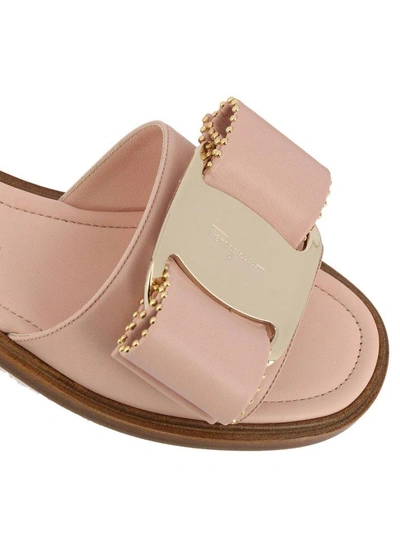Shop Ferragamo Flat Sandals Shoes Women Salvatore  In Pink