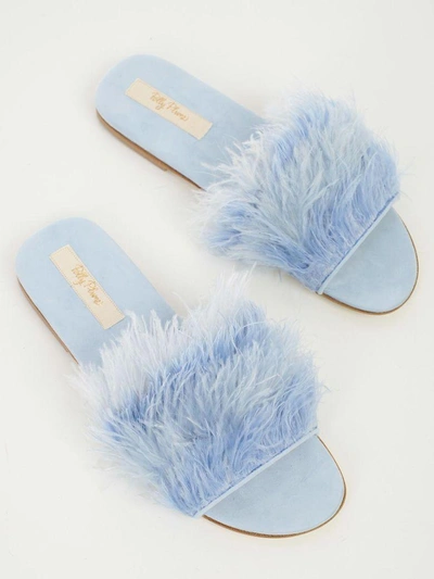 Shop Polly Plume Flat Shoes In Baby Blue