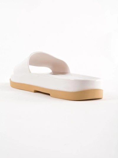 Shop Melissa Beach Sliders In Beige/white