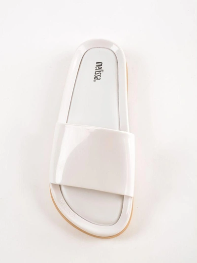 Shop Melissa Beach Sliders In Beige/white