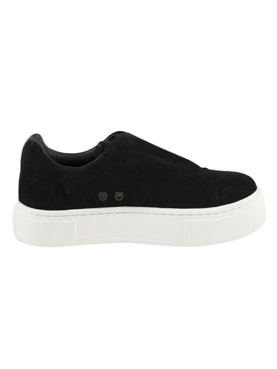 Shop Eytys Perforated Slip-on Sneakers In Black