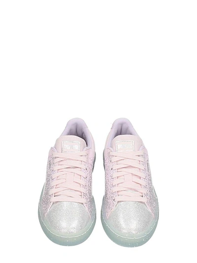 Shop Sophia Webster X Puma Suede Glitter Princess Sneakers In Rose-pink