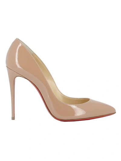 Shop Christian Louboutin Nude Patent Leather Pumps