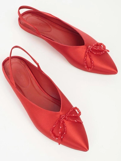 Shop Simone Rocha Flat Shoes In Red Red