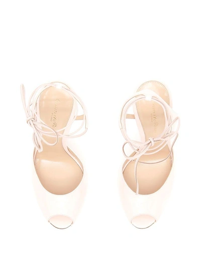 Shop Gianvito Rossi Patent Muse Sandals In Rosarosa