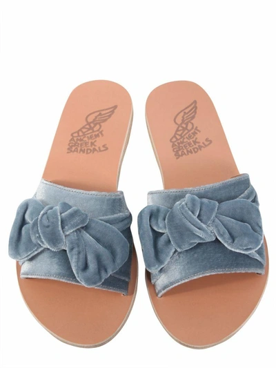 Shop Ancient Greek Sandals Taygete Bow Sandals In Azzurro