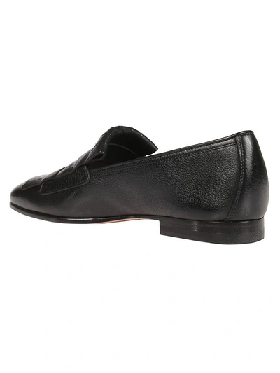 Shop Santoni Fringed Monk Shoes In Black