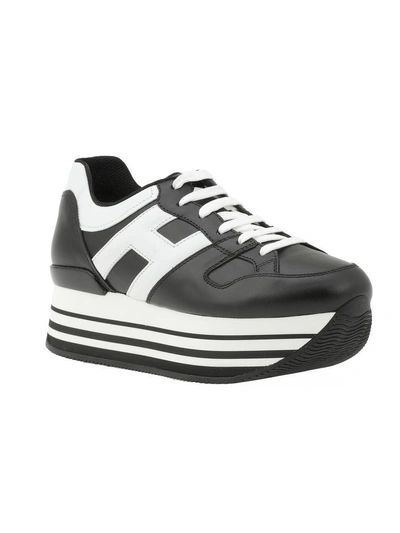 Shop Hogan Maxi H222 Sneaker In Black-white