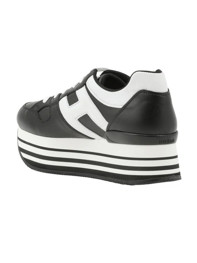 Shop Hogan Maxi H222 Sneaker In Black-white