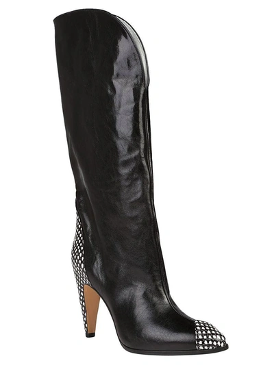 Shop Givenchy Show Boots 95 In Black-white