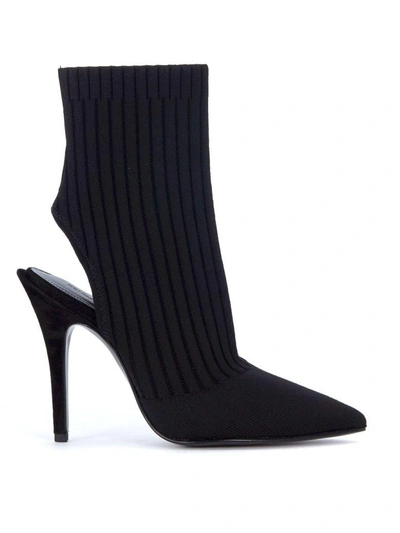 Shop Kendall + Kylie Kendall+kylie Adrian Black Fabric Ankle Boots In Nero