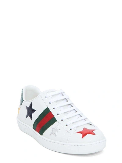 Shop Gucci New Ace Low-top Sneaker In Bianco-multicolor