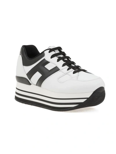 Shop Hogan Maxi H222 Sneaker In White-black