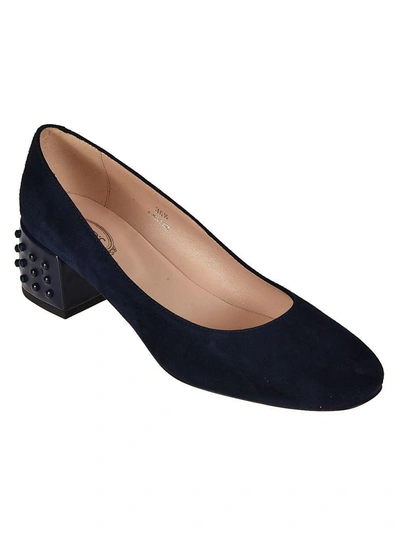 Shop Tod's Studded Heel Pumps In Blue