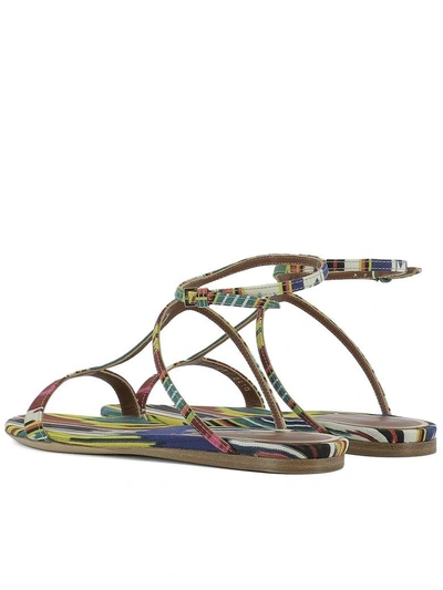 Shop Etro Multicolor Fabric Sandals