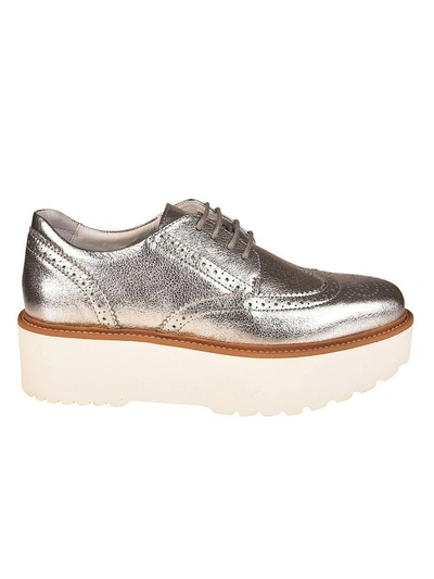Shop Hogan Sneakers In Silver