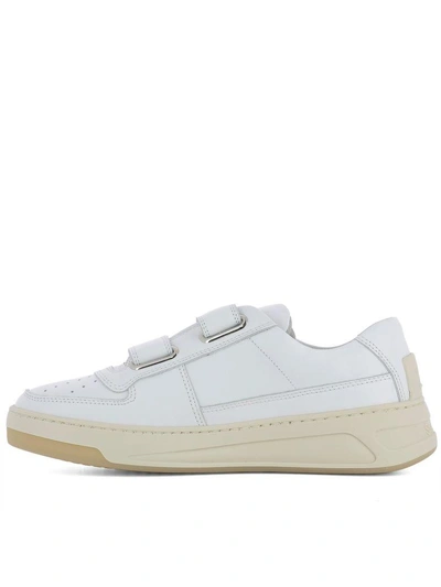 Shop Acne Studios White Leather Sneakers