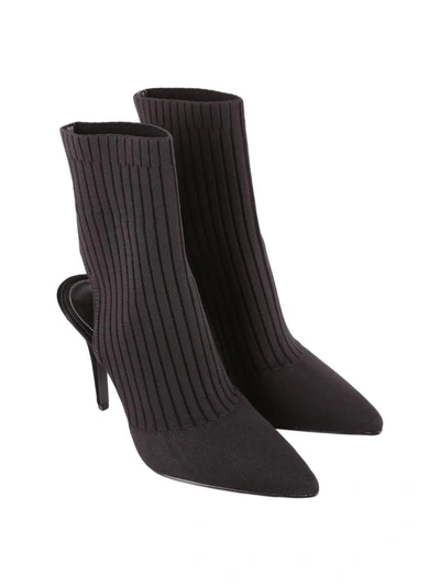 Shop Kendall + Kylie Kendall & Kylie Adrien Ribbed Knit Boots In Black