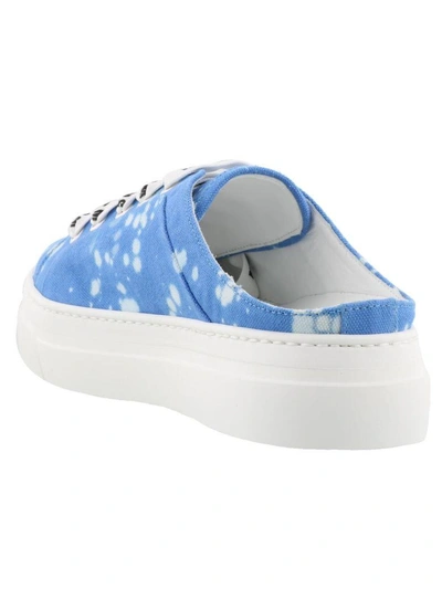 Shop Msgm Open Sneakers In Light Blue