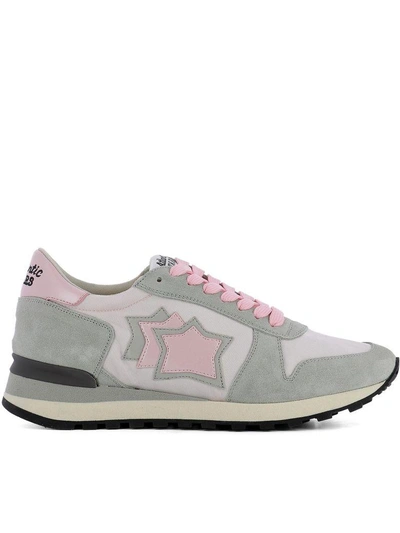 Shop Atlantic Stars Pink Fabric Sneakers