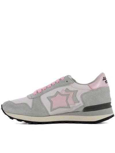 Shop Atlantic Stars Pink Fabric Sneakers
