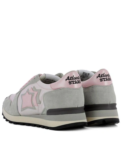 Shop Atlantic Stars Pink Fabric Sneakers