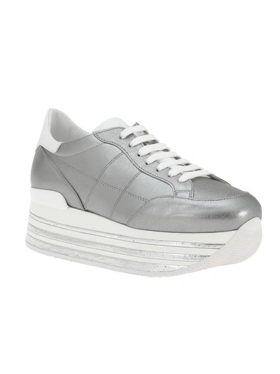 Shop Hogan Maxi H349 Sneaker In Silver