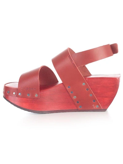 Shop Trippen Sandals In Red