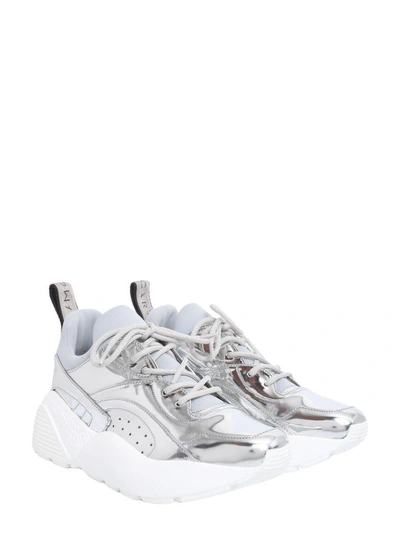 Shop Stella Mccartney Eclypse Metallic Sneakers In Argento