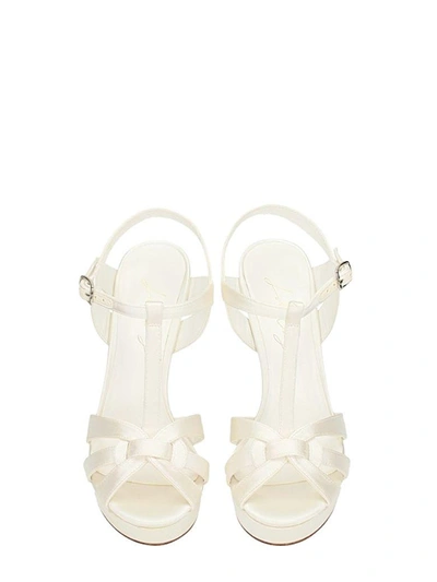 Shop Lola Cruz Sandals In White Satin