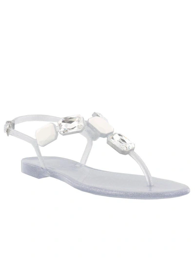 Shop Menghi Thong Sandals In Silver