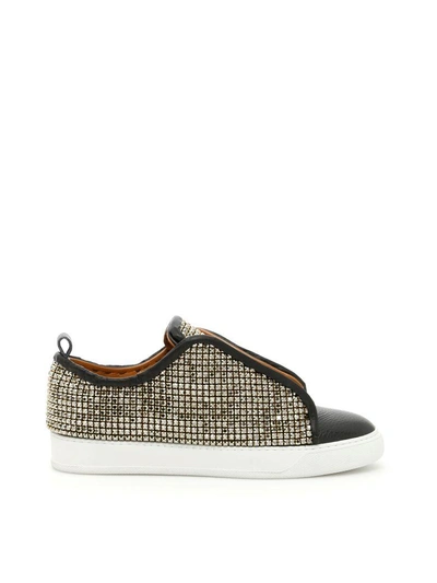 Shop Black Dioniso Crystal Sneakers In Coated (black)