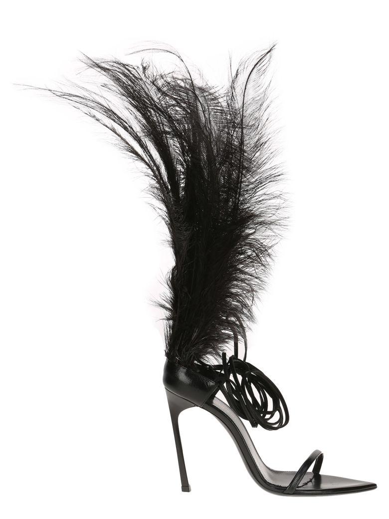 saint laurent feather sandals