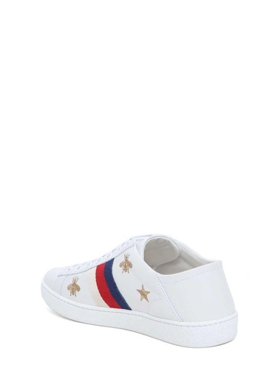 Shop Gucci Ace Low-top Sneaker With Foldable Back In Bianco
