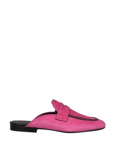 Shop Isabel Marant Suede Follar Loafers In Fucsia