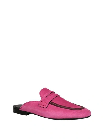 Shop Isabel Marant Suede Follar Loafers In Fucsia