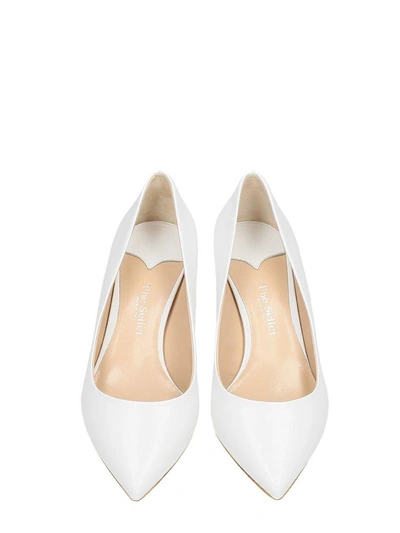 Shop The Seller White Leather Pumps
